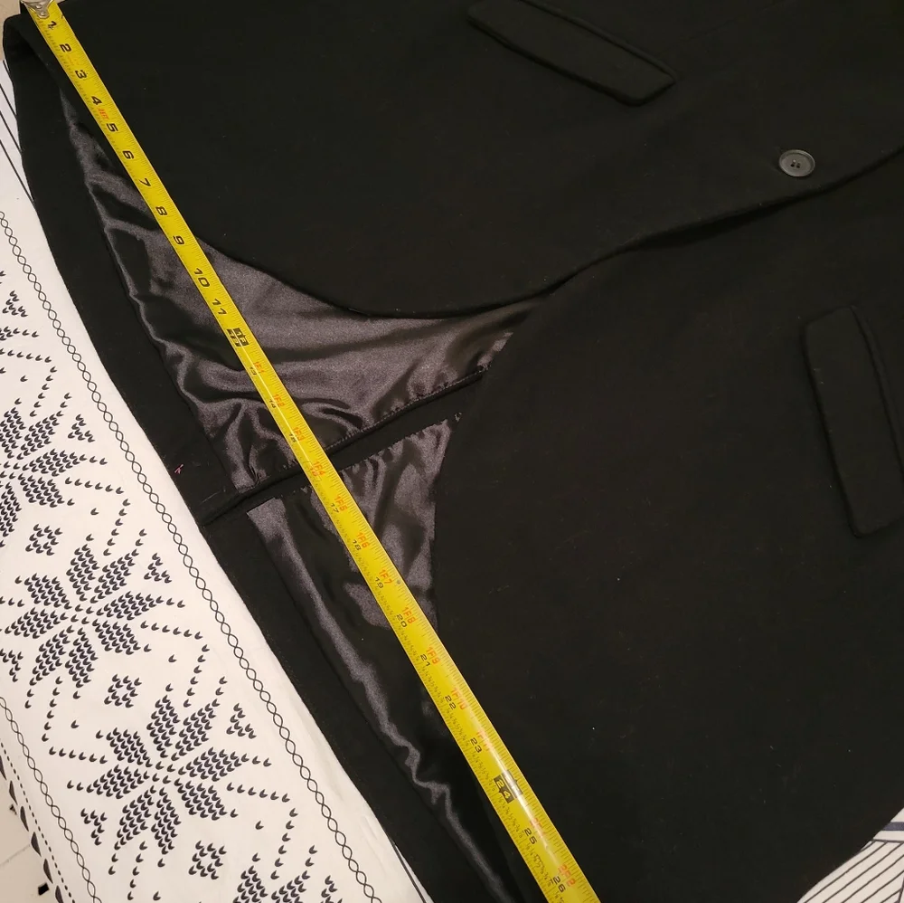 UNIVERSAL STANDARD Black Beas Wool Single Breasted Coat Winter Jacket Size L - Picture 5 of 12